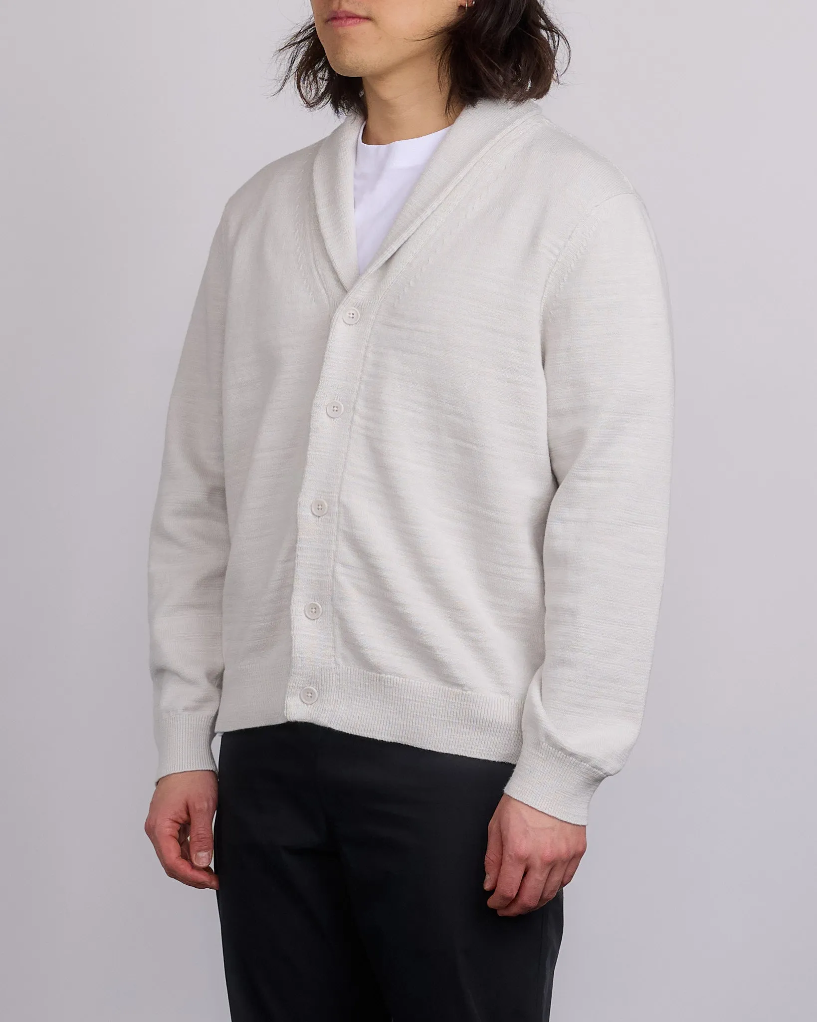 Reigning Champ Cotton Slub Laurel Cardigan Oyster