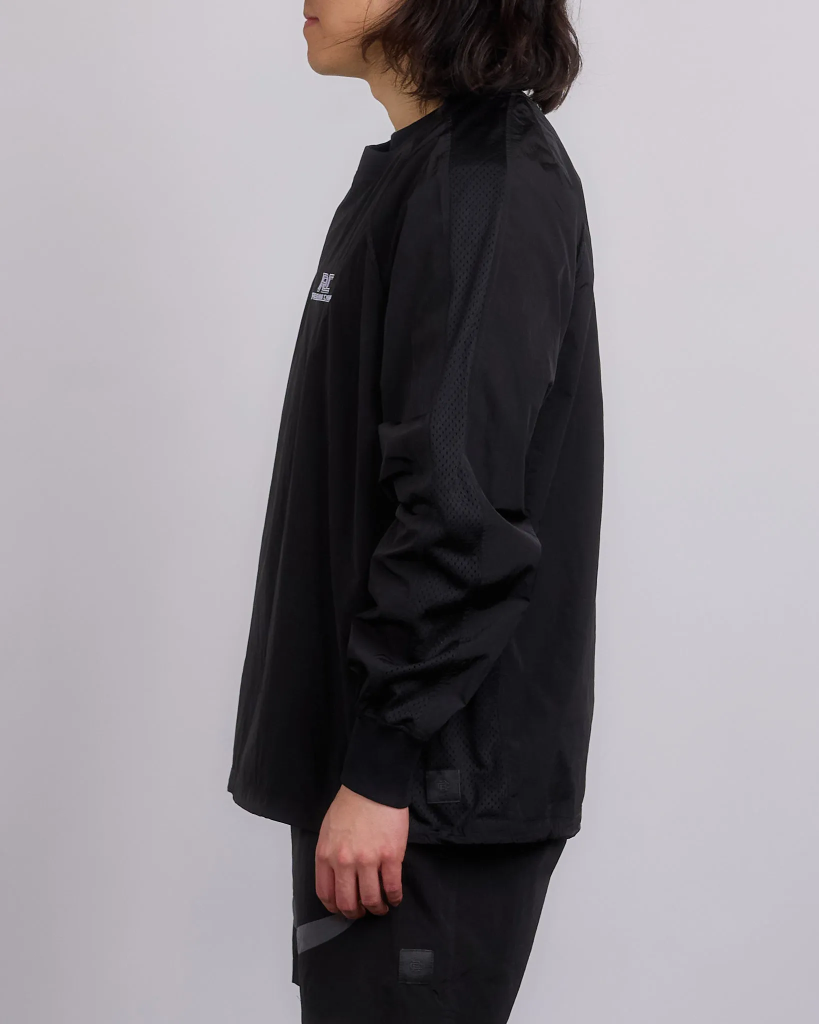 Reigning Champ Textured Nylon Radar Crewneck Black