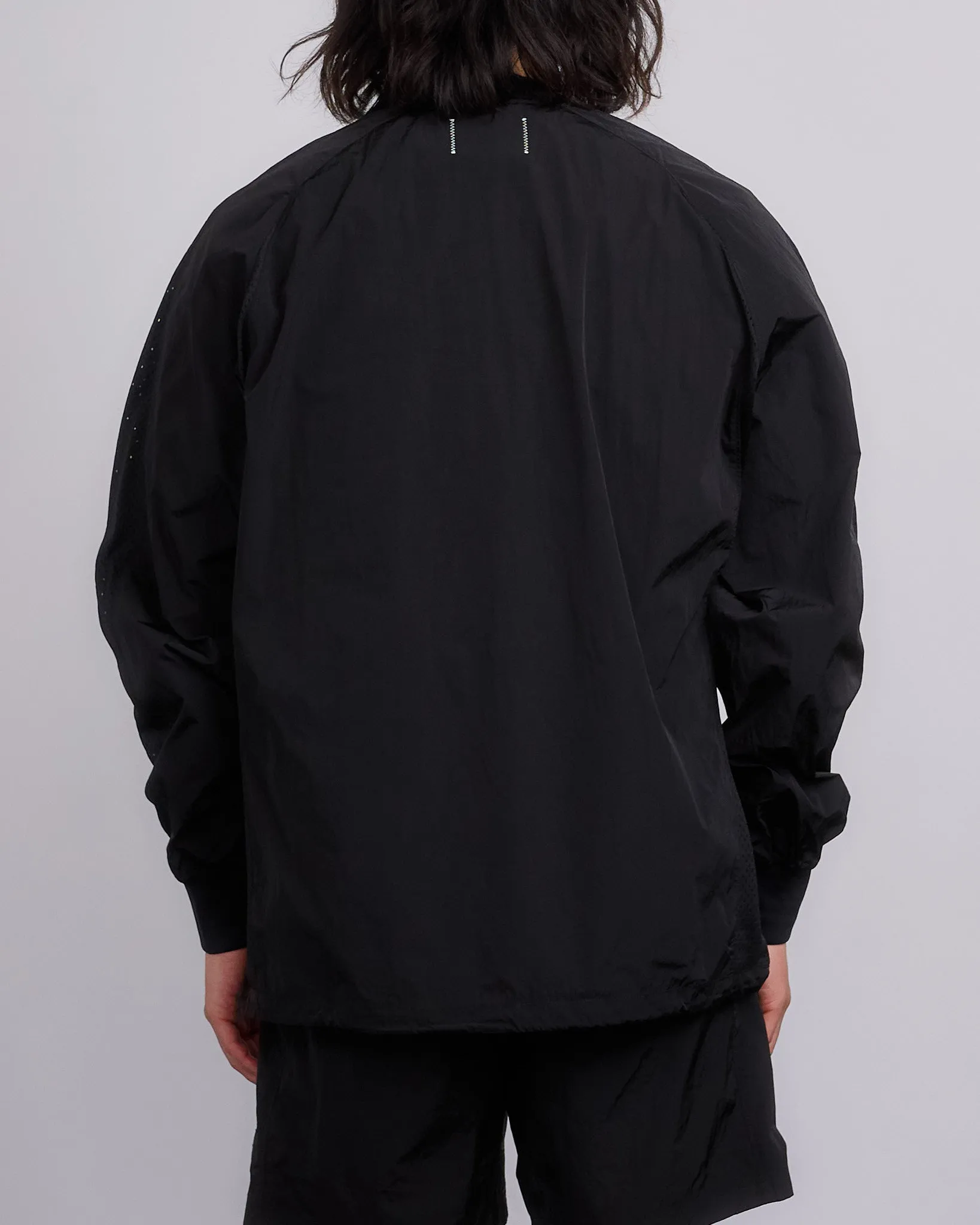 Reigning Champ Textured Nylon Radar Crewneck Black