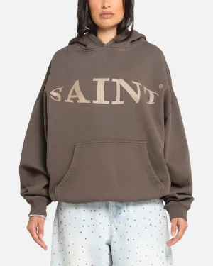Saint Morta Vision Boxy Hoodie Brown