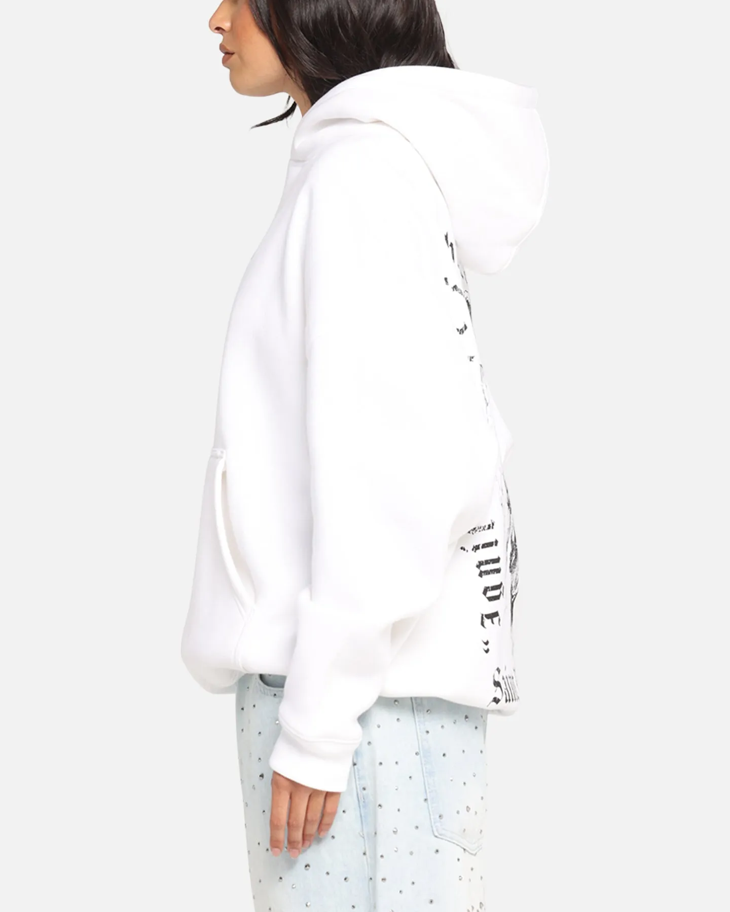 Saint Morta Weiry Hearts Boxy Hoodie White