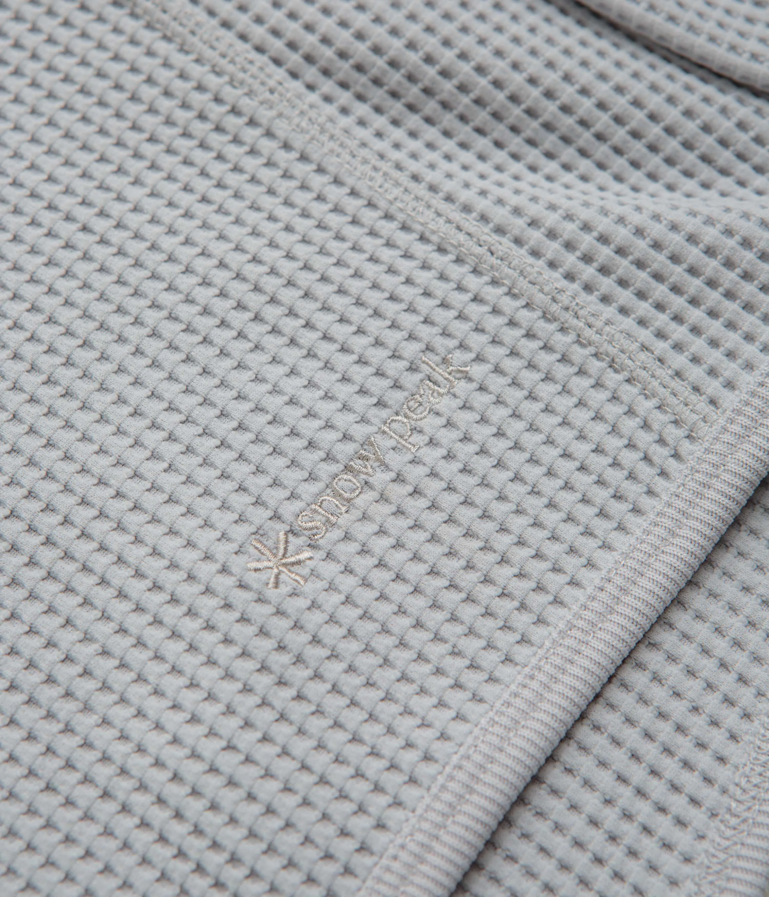 Snow Peak Dry Waffle Hoodie - Light Grey