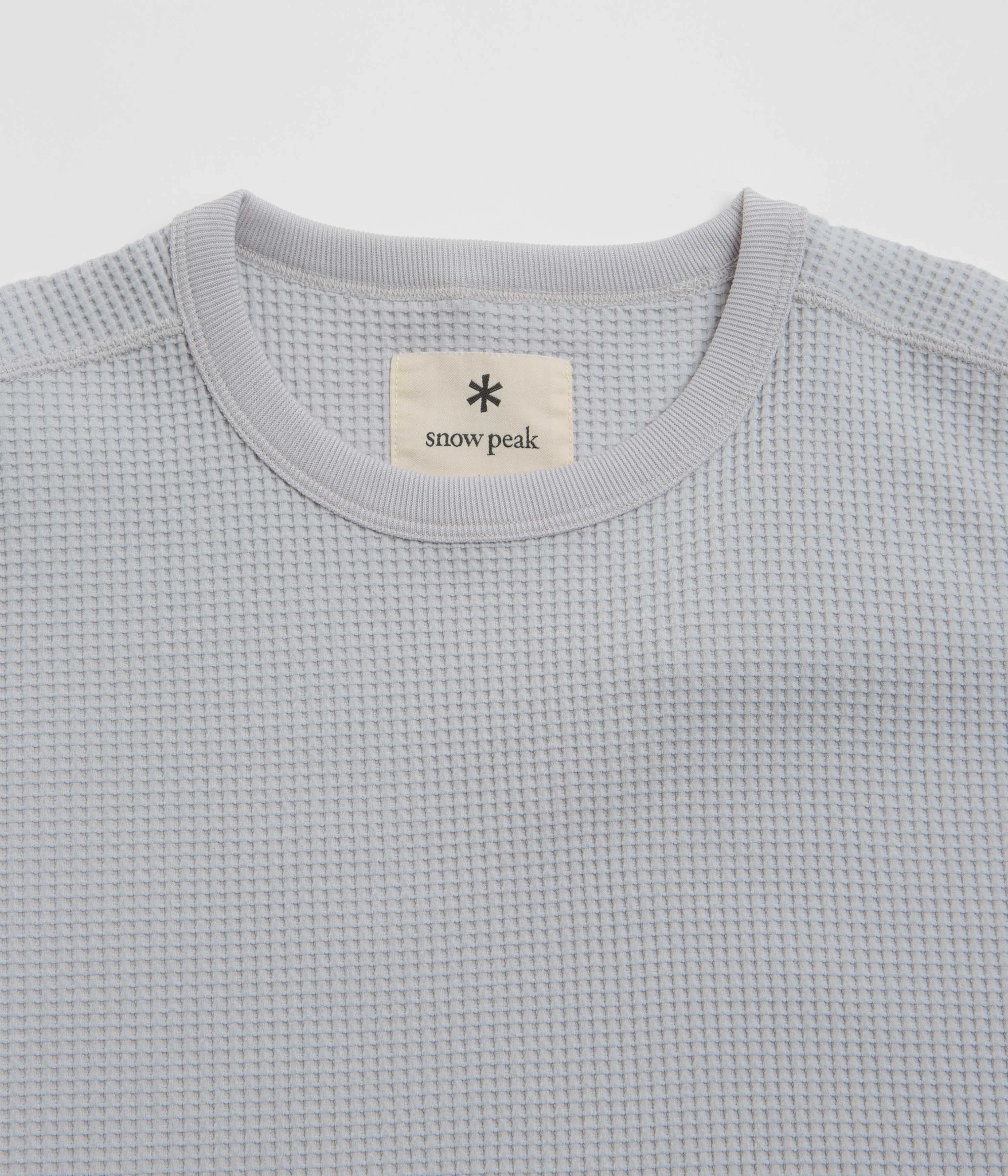 Snow Peak Dry Waffle T-Shirt - Light Grey