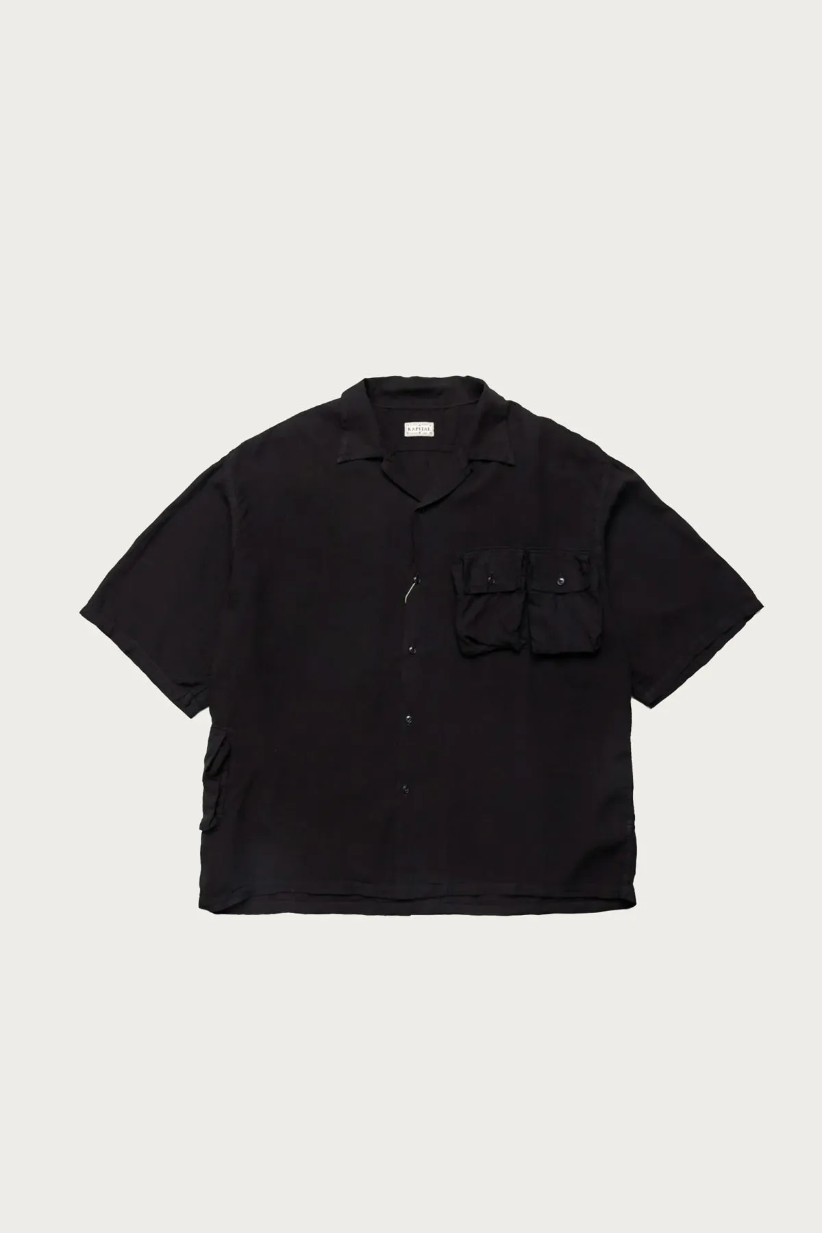 Soft Linen HUNTING NAM Aloha Shirt - Black