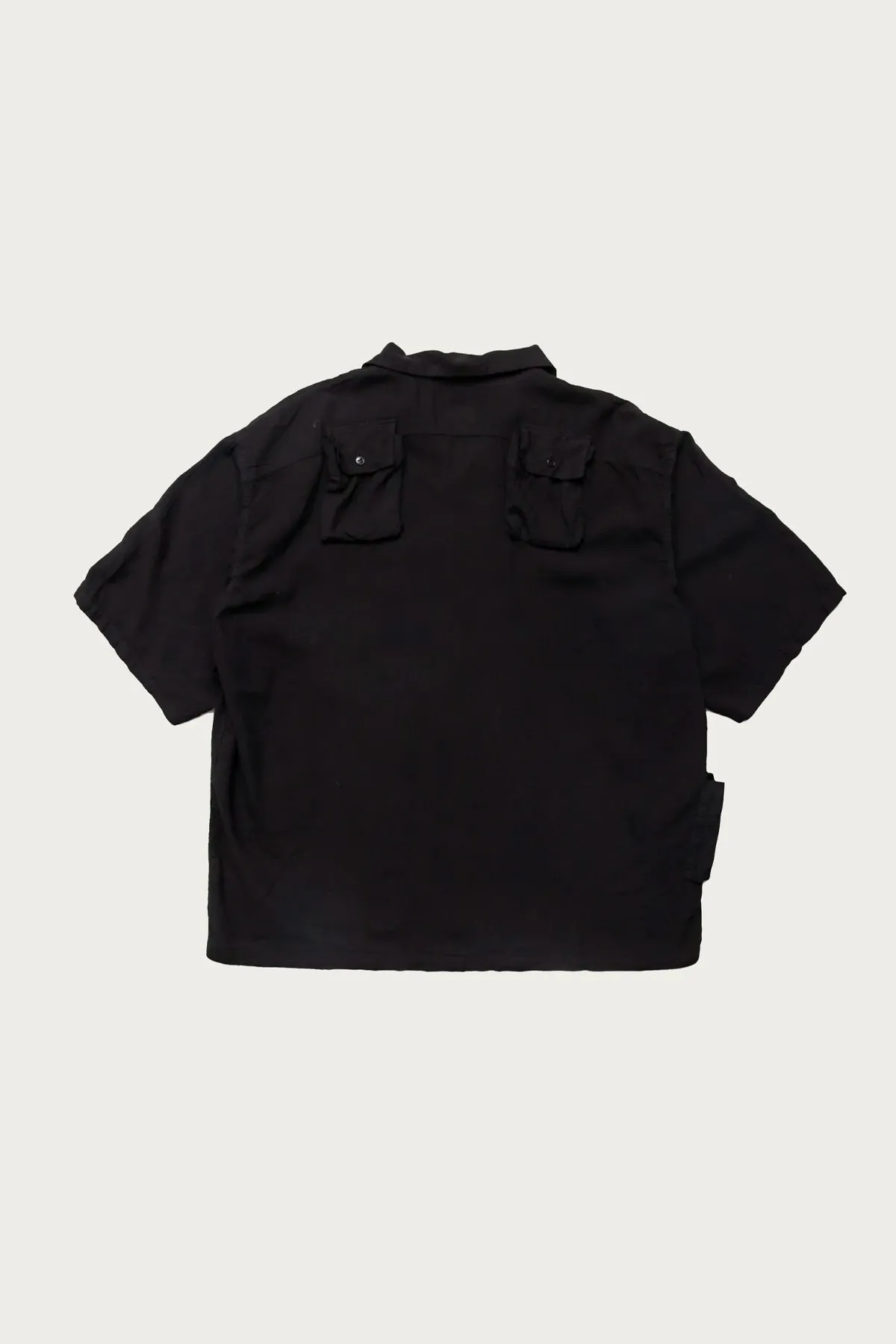 Soft Linen HUNTING NAM Aloha Shirt - Black