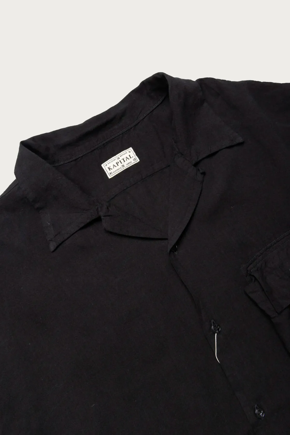 Soft Linen HUNTING NAM Aloha Shirt - Black