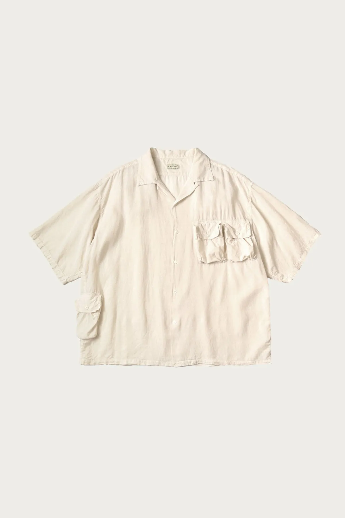 Soft Linen HUNTING NAM Aloha Shirt - Natural
