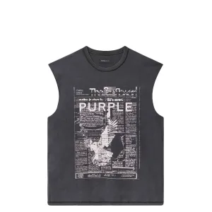 TEXTURES SLEEVELESS BLACK BEAUTY GOOD NEWS TANK TOP