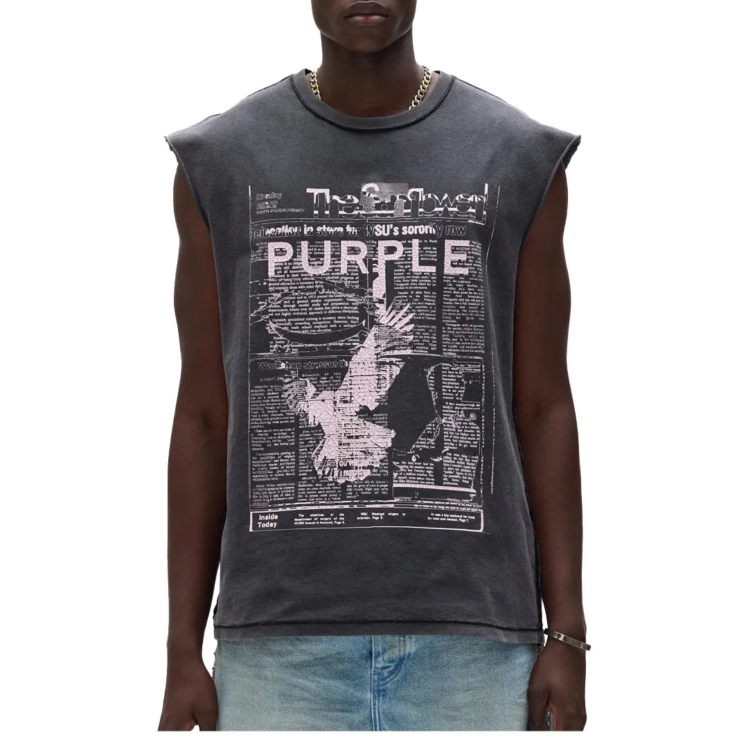 TEXTURES SLEEVELESS BLACK BEAUTY GOOD NEWS TANK TOP
