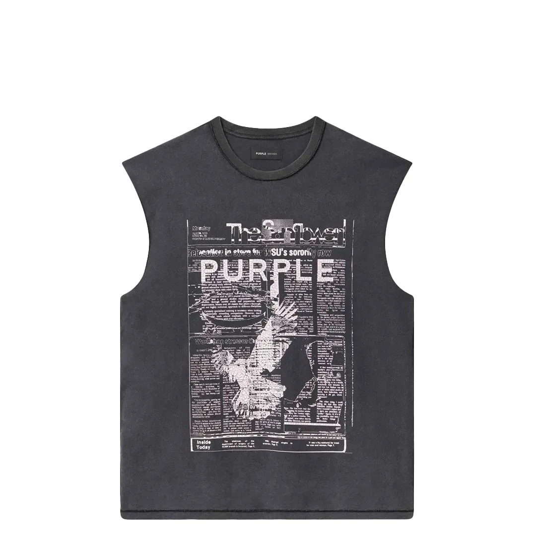 TEXTURES SLEEVELESS BLACK BEAUTY GOOD NEWS TANK TOP