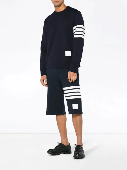 THOM BROWNE - Men Classic Sweatshirt In Classic Loopback W/ Engineered 4 Bar