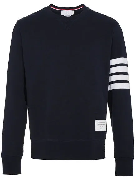 THOM BROWNE - Men Classic Sweatshirt In Classic Loopback W/ Engineered 4 Bar