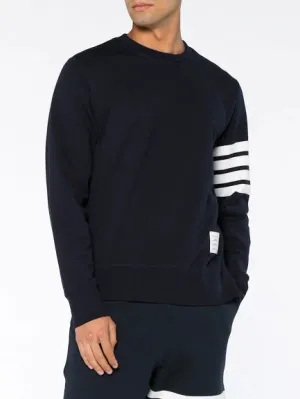 THOM BROWNE - Men Classic Sweatshirt In Classic Loopback W/ Engineered 4 Bar