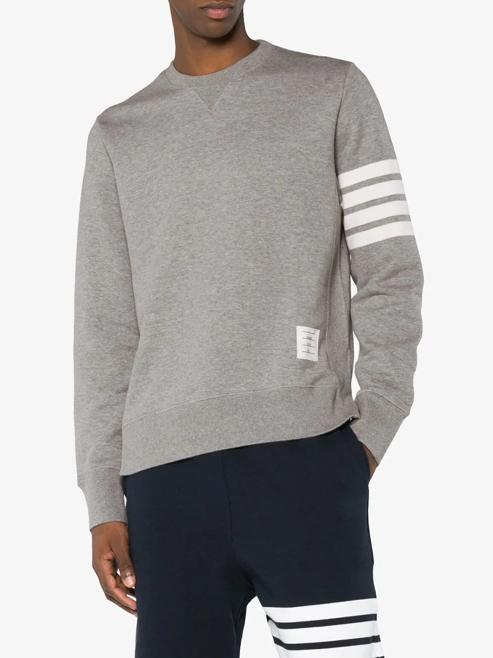 THOM BROWNE - Men Classic Sweatshirt In Classic Loopback W/ Engineered 4 Bar