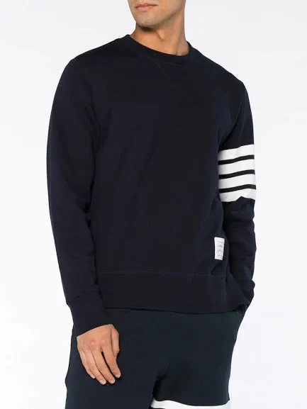 THOM BROWNE - Men Classic Sweatshirt In Classic Loopback W/ Engineered 4 Bar
