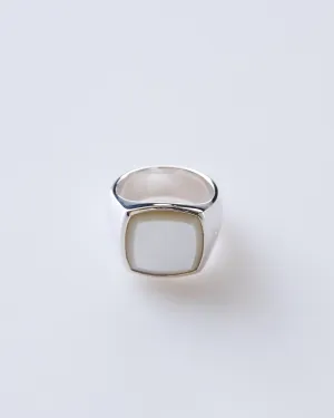 Tom Wood Cushion Ring (M) Polished Silver 925/MOP