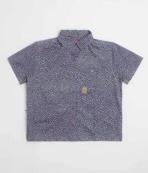Topo Designs Womens Retro River Short Sleeve Shirt - Crackle Loganberry