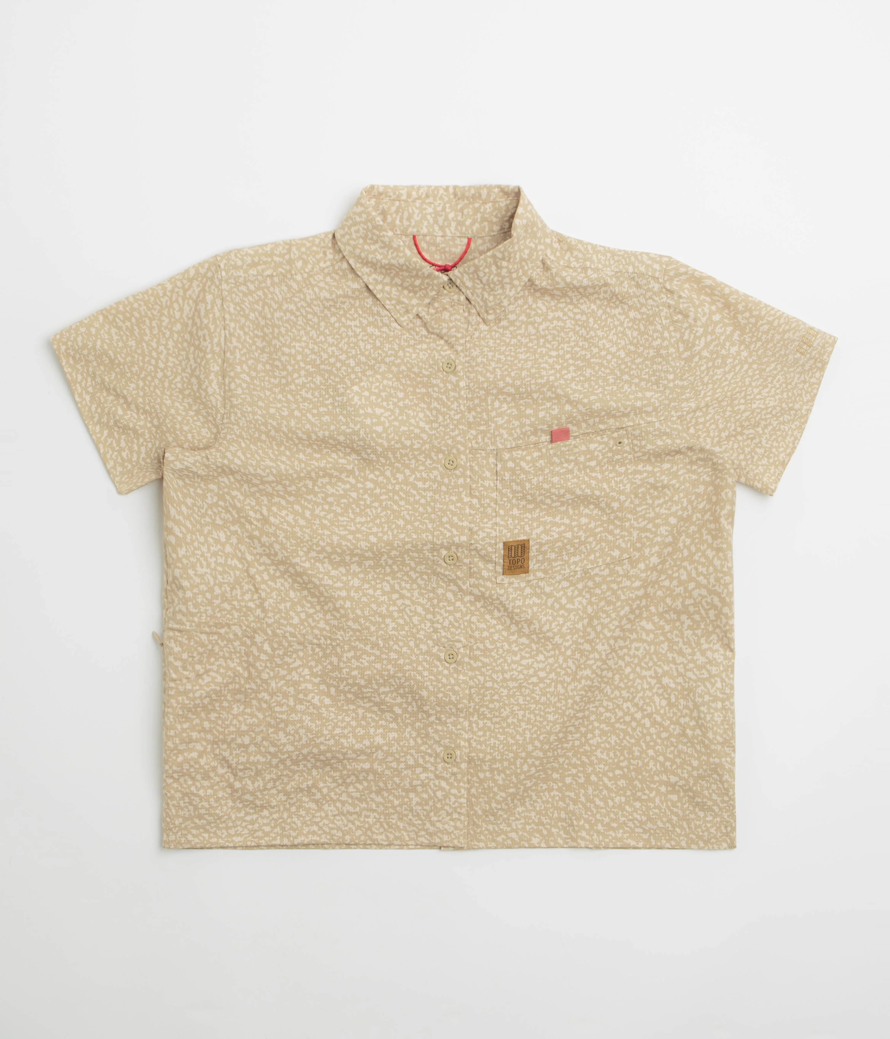 Topo Designs Womens Retro River Short Sleeve Shirt - Crackle Sesame