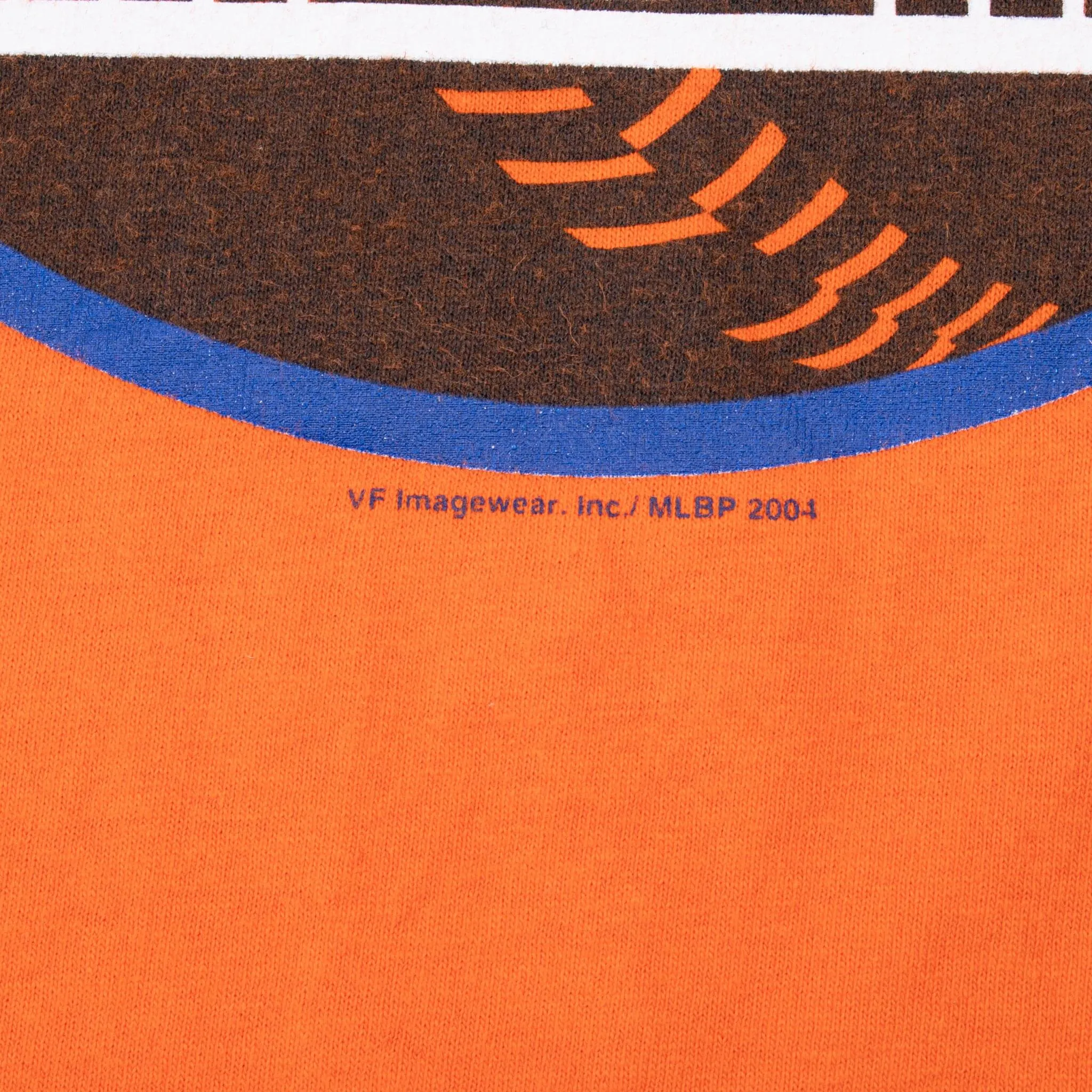 VINTAGE MLB NEW YORK METS 2004 RINGER TEE SHIRT XL