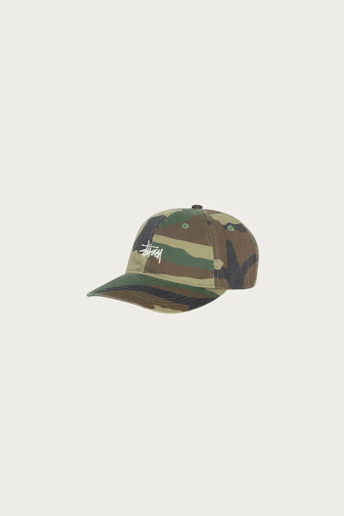 Washed Basic Low Profile Cap - Woodland Camo